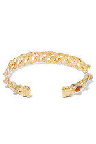 Cesaria Cabochons Bangle Bracelet, Gold-Plated Metal & Gemstones